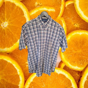 Ralph Lauren Blake Plaid‎ Blue, White and Red Button Down Size XL